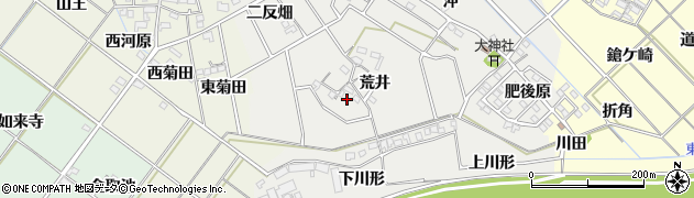 愛知県岡崎市東牧内町荒井44周辺の地図