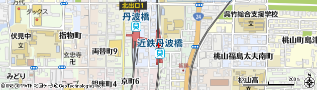 近鉄丹波橋駅周辺の地図