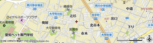 愛知県岡崎市大平町辻杉35周辺の地図