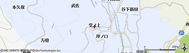 愛知県新城市浅谷（堂ノ上）周辺の地図