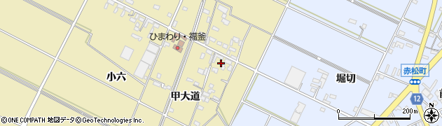愛知県安城市福釜町甲大道19周辺の地図