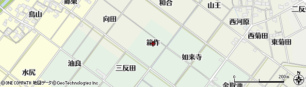 愛知県岡崎市下佐々木町（箱作）周辺の地図