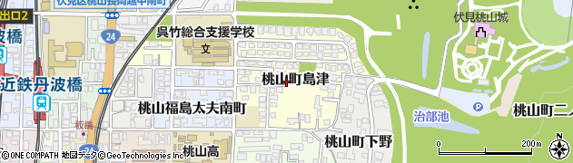京都府京都市伏見区桃山町島津周辺の地図