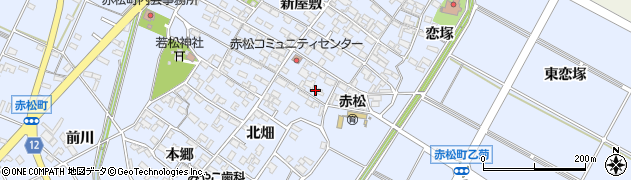 愛知県安城市赤松町新屋敷15周辺の地図
