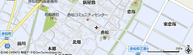 愛知県安城市赤松町新屋敷95周辺の地図