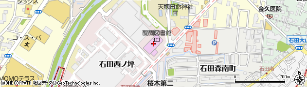 京都市醍醐図書館周辺の地図
