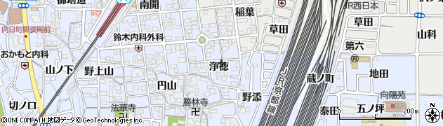 京都府向日市上植野町（浄徳）周辺の地図