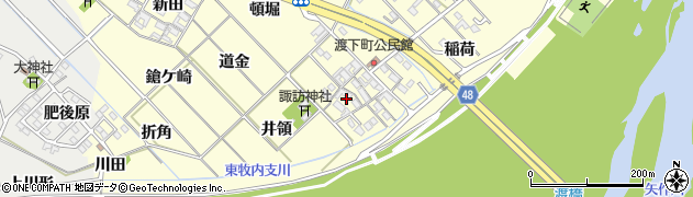 愛知県岡崎市渡町諏訪周辺の地図