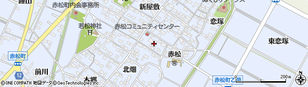 愛知県安城市赤松町新屋敷16周辺の地図