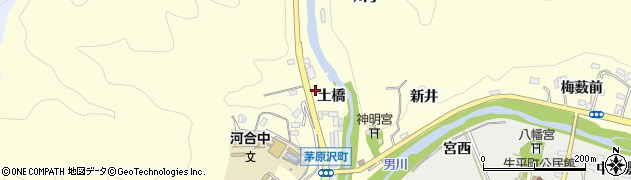 愛知県岡崎市秦梨町（土橋）周辺の地図