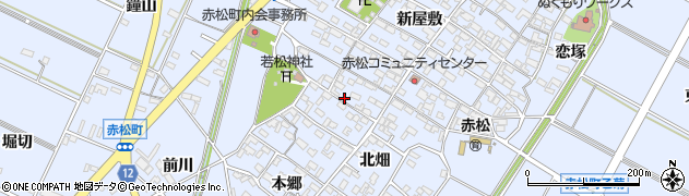 愛知県安城市赤松町新屋敷8周辺の地図