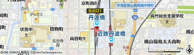 麺座丹波橋周辺の地図