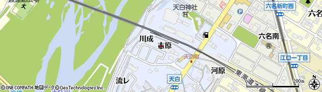 愛知県岡崎市天白町（吉原）周辺の地図