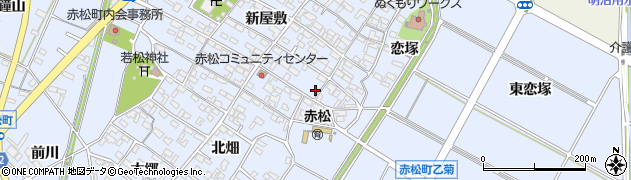 愛知県安城市赤松町新屋敷97周辺の地図