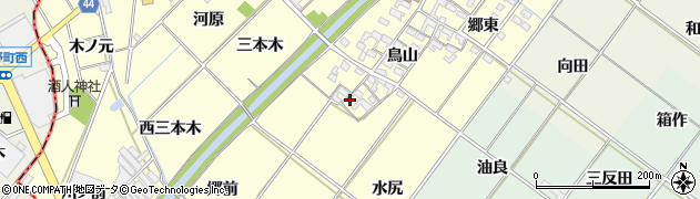 愛知県岡崎市島坂町鳥山23周辺の地図