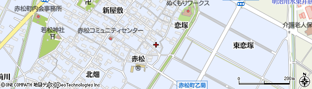 愛知県安城市赤松町新屋敷110周辺の地図