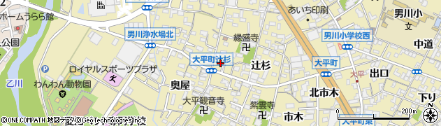 愛知県岡崎市大平町辻杉1周辺の地図