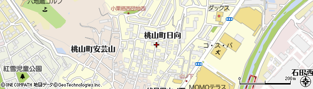 京都府京都市伏見区桃山町日向周辺の地図