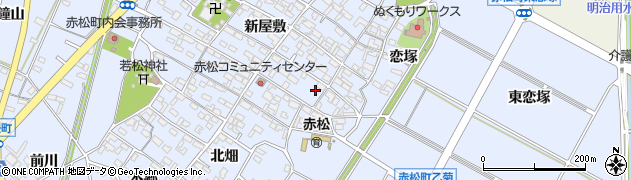 愛知県安城市赤松町新屋敷117周辺の地図
