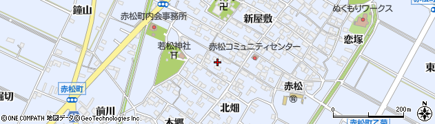 愛知県安城市赤松町新屋敷27周辺の地図