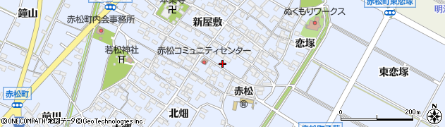 愛知県安城市赤松町新屋敷91周辺の地図