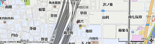 京都府向日市鶏冠井町（草田）周辺の地図