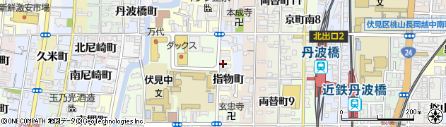 京都府京都市伏見区指物町周辺の地図