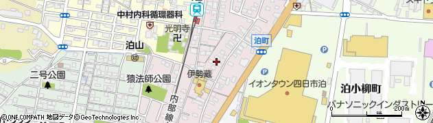 三重県四日市市泊町周辺の地図
