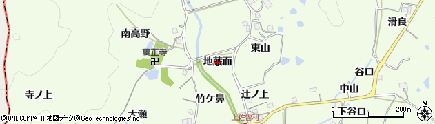 兵庫県宝塚市上佐曽利（地蔵面）周辺の地図
