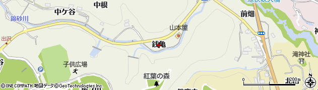 愛知県新城市出沢（銭亀）周辺の地図