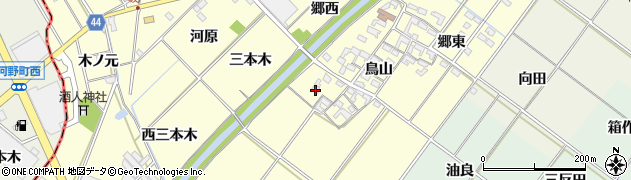 愛知県岡崎市島坂町鳥山19周辺の地図