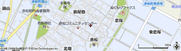 愛知県安城市赤松町新屋敷123周辺の地図