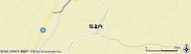 岡山県久米南町（久米郡）塩之内周辺の地図