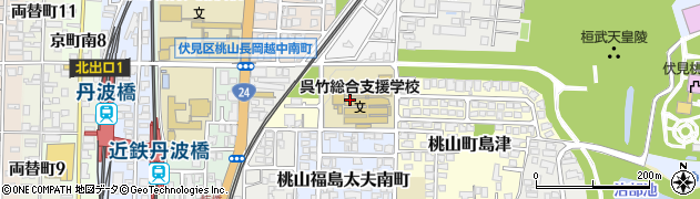 京都府京都市伏見区桃山福島太夫北町周辺の地図