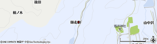 愛知県岡崎市小美町（師走田）周辺の地図