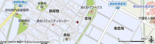 愛知県安城市赤松町新屋敷207周辺の地図
