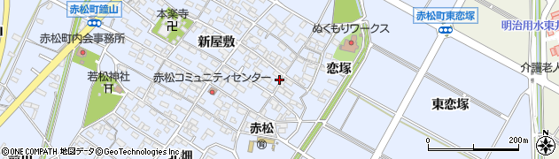 愛知県安城市赤松町新屋敷200周辺の地図