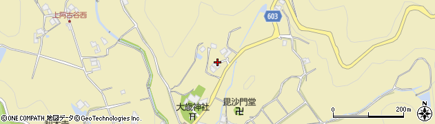 兵庫県猪名川町（川辺郡）上阿古谷（越中垣内）周辺の地図