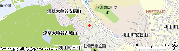 京都府京都市伏見区深草大亀谷東安信町84周辺の地図