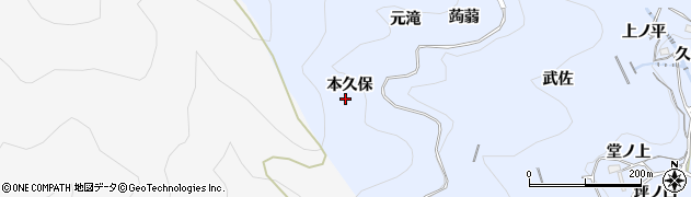 愛知県新城市浅谷（本久保）周辺の地図