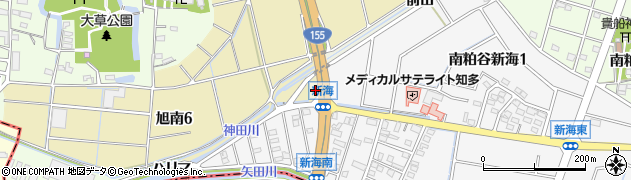 愛知県知多市旭南周辺の地図