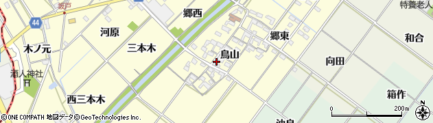 愛知県岡崎市島坂町鳥山32周辺の地図