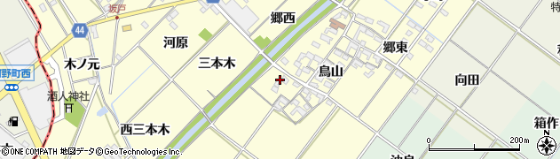 愛知県岡崎市島坂町鳥山17周辺の地図