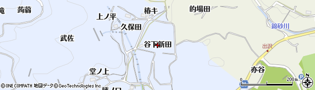 愛知県新城市浅谷（谷下新田）周辺の地図