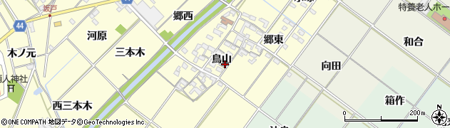 愛知県岡崎市島坂町鳥山34周辺の地図