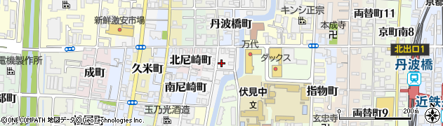 京都府京都市伏見区桝形町周辺の地図