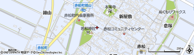 愛知県安城市赤松町新屋敷43周辺の地図