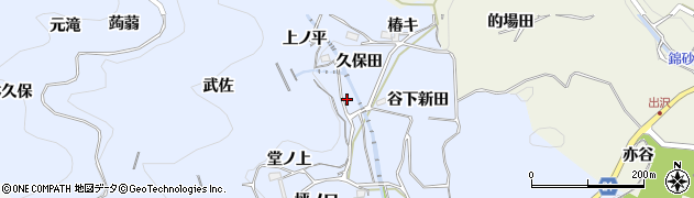 愛知県新城市浅谷（朔日田）周辺の地図
