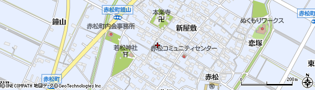 愛知県安城市赤松町新屋敷62周辺の地図
