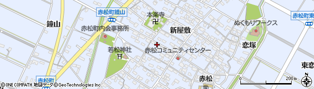 愛知県安城市赤松町新屋敷63周辺の地図